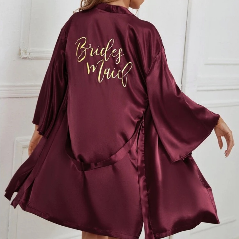 Satin brides maid robe